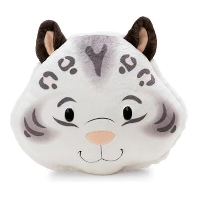 NICI Cuscino in peluche con motivo leopardo delle nevi Eleni Snowbell, morbido e ideale per le coccole di bambini e adulti, per casa, asilo o in viaggio, 35 x 30 cm, bianco – NICI Cuscino in peluche con motivo leopardo delle nevi Eleni Snowbell, morbido e ideale per le coccole di bambini e adulti, per casa, asilo o in viaggio, 35 x 30 cm, bianco –