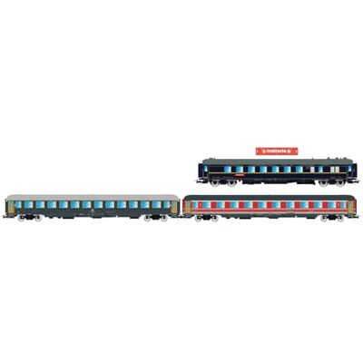 Rivarossi FS, confezione da 3 unità'Alpen-Express' 1/2, WR CIWL 1925T UIC vestiboli + UIC-X 1a classe rosso/grigio + UIC-X 2a classe grigio, ep; carrozze passeggeri IVb Rivarossi FS, confezione da 3 unità'Alpen-Express' 1/2, WR CIWL 1925T UIC vestiboli + UIC-X 1a classe rosso/grigio + UIC-X 2a classe grigio, ep; carrozze passeggeri IVb