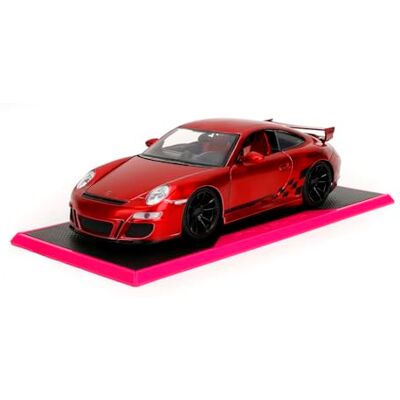 Jada Toys Porsche 911 GT3 (997) Pink Slips (1:24) Modellino auto in metallo con ante apribili, cofano e bagagliaio, oggetti da collezione per bambini e fan dagli 8 anni in su Jada Toys Porsche 911 GT3 (997) Pink Slips (1:24) Modellino auto in metallo con ante apribili, cofano e bagagliaio, oggetti da collezione per bambini e fan dagli 8 anni in su