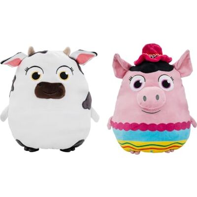 BANDAI Peluche reversibile 2 in 1 La fattoria di Zenon, Mucca Lola e Dona Pancha 25 cm, multicolore, modello BANDAI Peluche reversibile 2 in 1 La fattoria di Zenon, Mucca Lola e Dona Pancha 25 cm, multicolore, modello