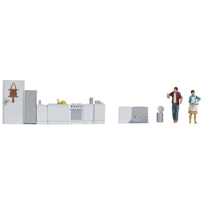 NOCH H0 Personaggi a tema "Cucina" per scartamento H0, ideale per la creazione di scene in modellini ferroviari e diorami NOCH H0 Personaggi a tema "Cucina" per scartamento H0, ideale per la creazione di scene in modellini ferroviari e diorami