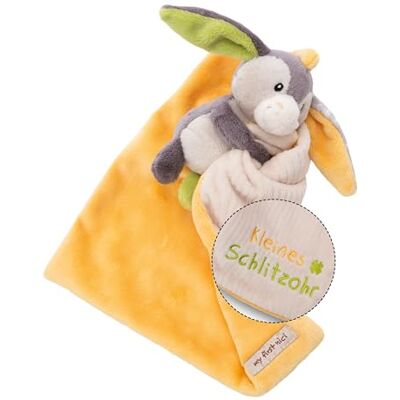 NICI Asciugamano per bambini, 22 x 22 cm, con peluche asino, morbido asciugamano per bambine e ragazzi, regalo per la nascita, con scritta ricamata piccolo orecchio a fessura NICI Asciugamano per bambini, 22 x 22 cm, con peluche asino, morbido asciugamano per bambine e ragazzi, regalo per la nascita, con scritta ricamata piccolo orecchio a fessura