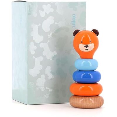 Vilac - Impilabile in Legno Boizoos, Marcel Il Pooh, Multicolore, Vilac - Impilabile in Legno Boizoos, Marcel Il Pooh, Multicolore,