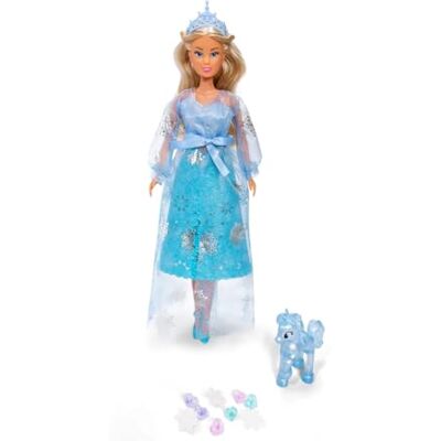 Simba Steffi Love Crystal Princess Bambola (29 cm) con unicorno e gonna magica da decorare, con 9 cristalli, set creativo per bambini dai 3 anni in su Simba Steffi Love Crystal Princess Bambola (29 cm) con unicorno e gonna magica da decorare, con 9 cristalli, set creativo per bambini dai 3 anni in su