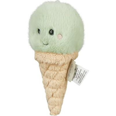 Sterntaler Peluche a forma di cialda di ghiaccio in morbido peluche imbottito con ovatta di poliestere, con sonaglio, 14,7 × 7,5 × 6 cm, colore: verde cipria Sterntaler Peluche a forma di cialda di ghiaccio in morbido peluche imbottito con ovatta di poliestere, con sonaglio, 14,7 × 7,5 × 6 cm, colore: verde cipria