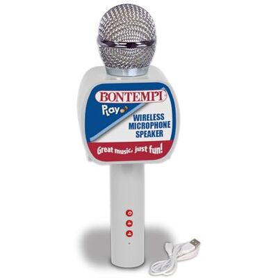 Bontempi SonicLink Mic Microfono Wireless con Altoparlante Integrato per Performance Senza Limiti, 85x65x24 mm Bontempi SonicLink Mic Microfono Wireless con Altoparlante Integrato per Performance Senza Limiti, 85x65x24 mm