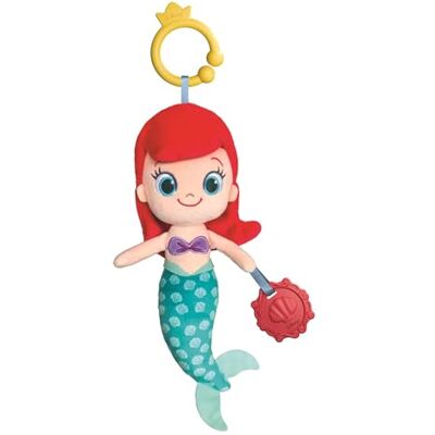 Clementoni Disney Baby Princess Feature Plush Ariel, Bambola Peluche da Viaggio Neonati 0+ Anni, Stimolazione Sensoriale con Pendente Mordicchioso, Anello da Appendere, Lavabile, Clementoni Disney Baby Princess Feature Plush Ariel, Bambola Peluche da Viaggio Neonati 0+ Anni, Stimolazione Sensoriale con Pendente Mordicchioso, Anello da Appendere, Lavabile,