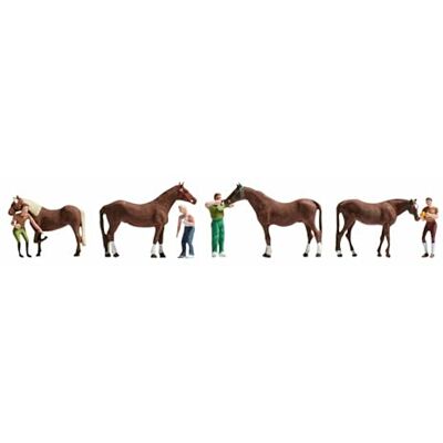 NOCH Set di Statuette per la Cura dei Cavalli, Modelli H0 ricchi di Dettagli, Ideali per Scene rurali in Pista H0 NOCH Set di Statuette per la Cura dei Cavalli, Modelli H0 ricchi di Dettagli, Ideali per Scene rurali in Pista H0