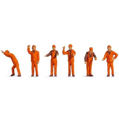 NOCH Personale di manovra per hobby, 6 personaggi, per scartamento TT, ideale per modellini ferroviari NOCH Personale di manovra per hobby, 6 personaggi, per scartamento TT, ideale per modellini ferroviari