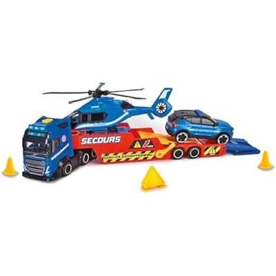 Dickie Toys Dickie Camion portatore 40 cm + elicottero + veicolo di Gendarmerie Scala 1/24° dai 3 anni Dickie Toys Dickie Camion portatore 40 cm + elicottero + veicolo di Gendarmerie Scala 1/24° dai 3 anni