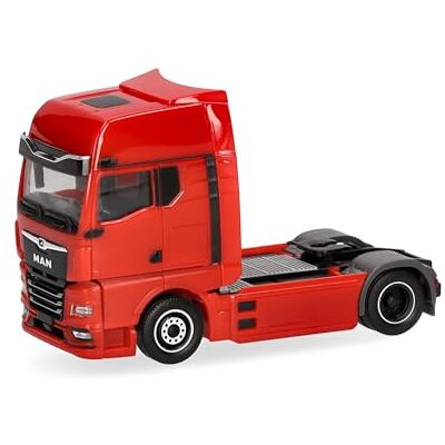 Herpa camion in miniatura MAN eTGX GX trattore 2 assi, rosso, miniatura in scala 1:87, pezzo da collezione, Made in Germany, plastica Herpa camion in miniatura MAN eTGX GX trattore 2 assi, rosso, miniatura in scala 1:87, pezzo da collezione, Made in Germany, plastica