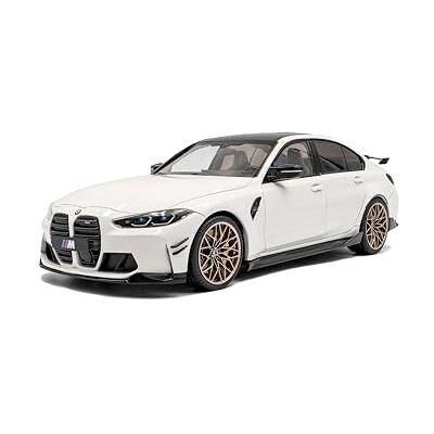 SOLIDO BMW M3 (G80) berlina sportiva con doppio raggio, accenti neri, cerchi in bronzo, dettagli aerodetails, Diecast modellino auto, bianco alpino, tinta unita, 1:18 SOLIDO BMW M3 (G80) berlina sportiva con doppio raggio, accenti neri, cerchi in bronzo, dettagli aerodetails, Diecast modellino auto, bianco alpino, tinta unita, 1:18