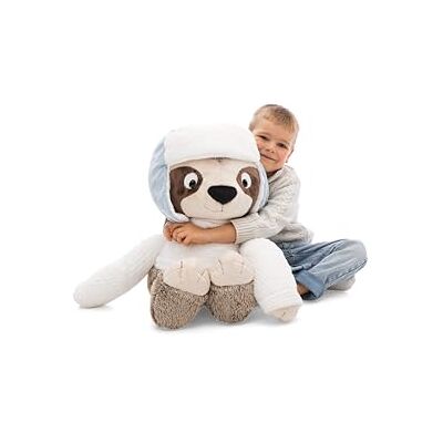 NICI Izzy Icetumbler Bradipo di peluche con berretto, morbido e tenero pupazzo per coccole e giochi, per adulti e bambini, 70 cm, beige NICI Izzy Icetumbler Bradipo di peluche con berretto, morbido e tenero pupazzo per coccole e giochi, per adulti e bambini, 70 cm, beige