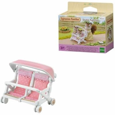 SYLVANIAN FAMILIES Passeggino Per Gemelli, Multicolore SYLVANIAN FAMILIES Passeggino Per Gemelli, Multicolore