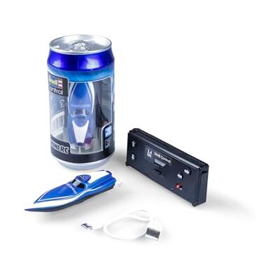 Revell Control Mini RC Speedboat blu con controllo preciso a 2,4 GHz, lunghezza 7,5 cm Revell Control Mini RC Speedboat blu con controllo preciso a 2,4 GHz, lunghezza 7,5 cm