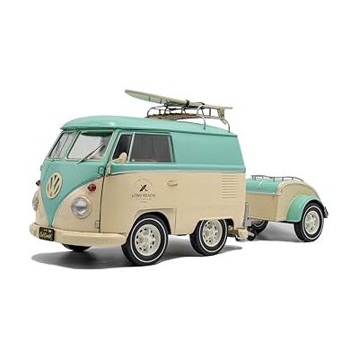 SOLIDO Kool station wagon 2024 Mini bus retrò, barre portatutto con tavola da surf, verniciate a due colori, anteriore a V, modello Diecast, verde menta, bianco, 1:18 SOLIDO Kool station wagon 2024 Mini bus retrò, barre portatutto con tavola da surf, verniciate a due colori, anteriore a V, modello Diecast, verde menta, bianco, 1:18
