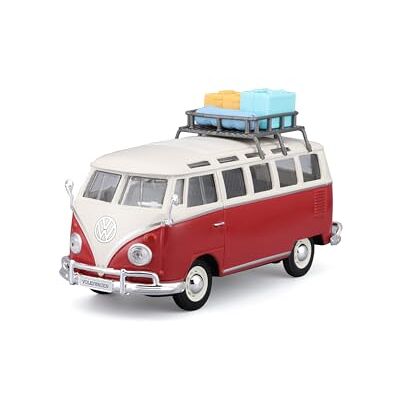 Maisto VW T1 Bus Samba 532471 Modellino di auto da collezione in scala 1:25, fedele all'originale, con volante mobile, porte e cofano, a partire dai 3 anni Maisto VW T1 Bus Samba 532471 Modellino di auto da collezione in scala 1:25, fedele all'originale, con volante mobile, porte e cofano, a partire dai 3 anni