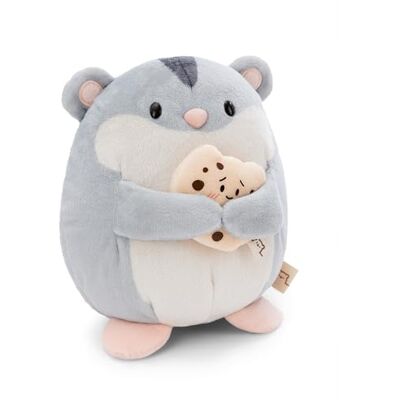 NICI peluche Criceto Shai 16cm con biscotto in scatola regalo 11x12x6,5cm grigio Peluchetto con imbottitura morbida per giochi e coccole, Doudou, perfetto come idea regalo per bambini NICI peluche Criceto Shai 16cm con biscotto in scatola regalo 11x12x6,5cm grigio Peluchetto con imbottitura morbida per giochi e coccole, Doudou, perfetto come idea regalo per bambini