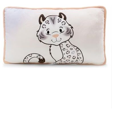 NICI Cuscino in peluche con motivo leopardo delle nevi Eleni Snowbell, morbido e ideale per le coccole di bambini e adulti, per casa, asilo o in viaggio, 43 x 25 cm, bianco – NICI Cuscino in peluche con motivo leopardo delle nevi Eleni Snowbell, morbido e ideale per le coccole di bambini e adulti, per casa, asilo o in viaggio, 43 x 25 cm, bianco –