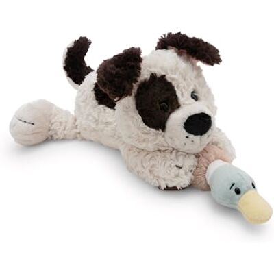 NICI Morbido cane di peluche con anatra, da coccolare e con cui giocare, per bambini e adulti, ottima idea regalo, 30 cm, bianco NICI Morbido cane di peluche con anatra, da coccolare e con cui giocare, per bambini e adulti, ottima idea regalo, 30 cm, bianco