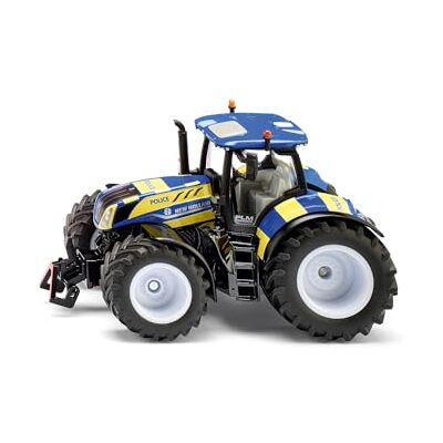 Siku New Holland T7.315 HD trattore della polizia, 1:32, con cofano apribile, zavorra anteriore, cabina rimovibile, carrozzeria in metallo, blu-giallo, veicolo speciale Siku New Holland T7.315 HD trattore della polizia, 1:32, con cofano apribile, zavorra anteriore, cabina rimovibile, carrozzeria in metallo, blu-giallo, veicolo speciale