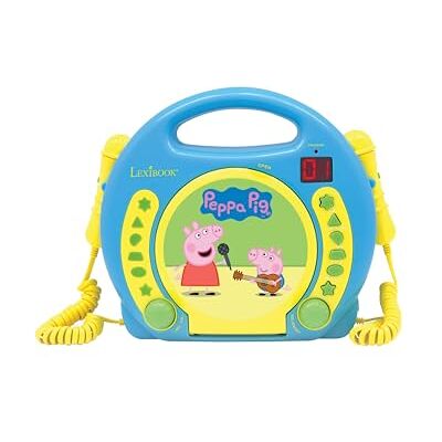 Lexibook eOne Peppa Pig George Lettore CD con 2 microfoni integrati, Funzione di Programmazione, Jack per Cuffie, per i Bambini, AC o batterie, Blu/Giallo, Lexibook eOne Peppa Pig George Lettore CD con 2 microfoni integrati, Funzione di Programmazione, Jack per Cuffie, per i Bambini, AC o batterie, Blu/Giallo,