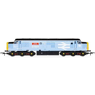 Hornby Locomotiva modello RailRoad Classe 37 'Teesside Steelmaster' 37501, scala OO, 1:76, con suono DCC, livrea British Steel Blue. Hornby Locomotiva modello RailRoad Classe 37 'Teesside Steelmaster' 37501, scala OO, 1:76, con suono DCC, livrea British Steel Blue.