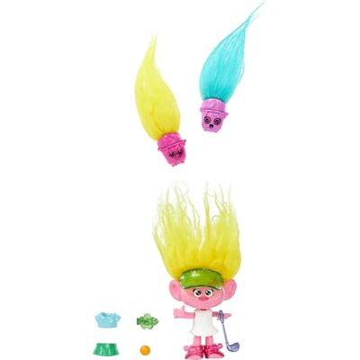 Mattel Trolls 3 Tutti Insieme Hair Pops Viva, bambolina dai capelli gialli con vestiti rimovibili e accessori a sorpresa, look ispirato al film, giocattolo per bambini, 3+ anni, Mattel Trolls 3 Tutti Insieme Hair Pops Viva, bambolina dai capelli gialli con vestiti rimovibili e accessori a sorpresa, look ispirato al film, giocattolo per bambini, 3+ anni,