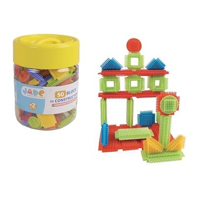 J.A.D.E Blocchi di Costruzione Gioco di Costruzione -50 pezzi Multicolore Giocattolo per Bambini Mattoncini Sensoriali Compleanno Blocco di Montaggio Regalo Da 2 anni in su J.A.D.E Blocchi di Costruzione Gioco di Costruzione -50 pezzi Multicolore Giocattolo per Bambini Mattoncini Sensoriali Compleanno Blocco di Montaggio Regalo Da 2 anni in su
