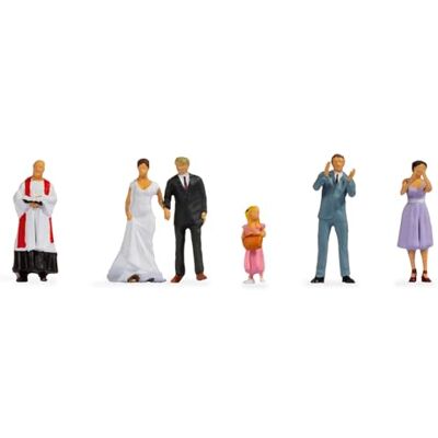 NOCH Set di 6 Statuette Colorate a Mano per diorami TT 1:120 NOCH Set di 6 Statuette Colorate a Mano per diorami TT 1:120