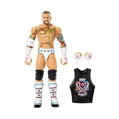 Mattel WWE Elite Collection CM Punk Set Greatest Hits 2025, personaggio collezionabile e accessori inclusi, 25 punti di articolazione e mani intercambiabili, 8+ anni, Mattel WWE Elite Collection CM Punk Set Greatest Hits 2025, personaggio collezionabile e accessori inclusi, 25 punti di articolazione e mani intercambiabili, 8+ anni,