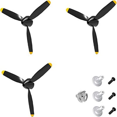 FLYCOLOR 3 set RC Plane elica a 3 pale con elica Savers e un adattatore per VOLANTEXRC 761-11 761-12 761-13 P40 BF109 FLYCOLOR 3 set RC Plane elica a 3 pale con elica Savers e un adattatore per VOLANTEXRC 761-11 761-12 761-13 P40 BF109