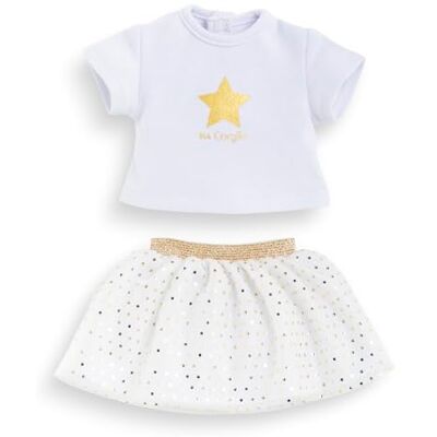Corolle Ma Set Gonna e T-Shirt, Avorio e Oro, Vestiti per Bambola Ma Corolla, 36 cm, dai 3 anni Corolle Ma Set Gonna e T-Shirt, Avorio e Oro, Vestiti per Bambola Ma Corolla, 36 cm, dai 3 anni