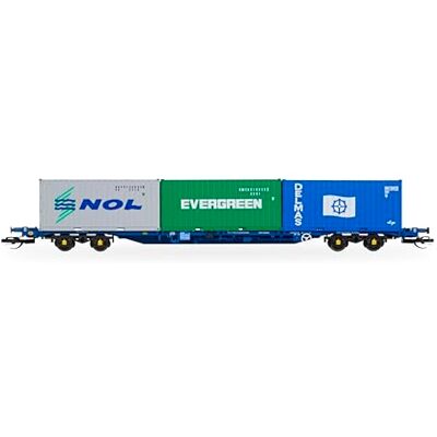Hornby TT:120 Touax KFA Carro Container con 3x20 Container Hornby TT:120 Touax KFA Carro Container con 3x20 Container