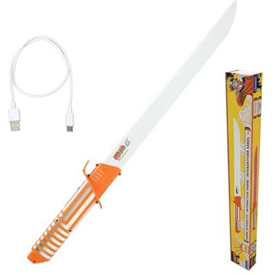 Lexibook , Naruto, Spada Naruto interattiva che reagisce ai movimenti, 4 modalità di luce, Si illumina in 8 colori, Effetti sonori di combattimento, Batteria ricaricabile, Lexibook , Naruto, Spada Naruto interattiva che reagisce ai movimenti, 4 modalità di luce, Si illumina in 8 colori, Effetti sonori di combattimento, Batteria ricaricabile,