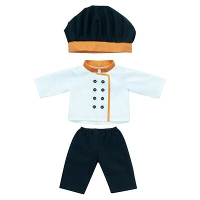 Miniland Vestiti per Bambola da 38 cm, Costume da Cuoco per il Gioco di Ruolo e la Scoperta dei Mestieri Miniland Vestiti per Bambola da 38 cm, Costume da Cuoco per il Gioco di Ruolo e la Scoperta dei Mestieri