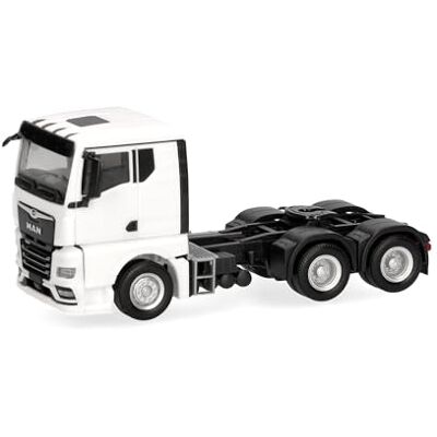 Herpa modello di camion MAN TGX GN trattore stradale 3 assi, bianco, in scala 1:87, pezzo da collezione, modello tedesco, statuetta plastica Herpa modello di camion MAN TGX GN trattore stradale 3 assi, bianco, in scala 1:87, pezzo da collezione, modello tedesco, statuetta plastica