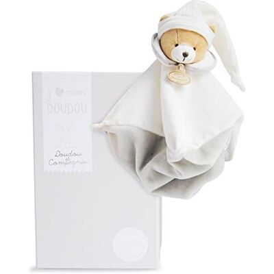 Doudou et Compagnie Peluche piatto quadrato con orsetto tortora – Il prodotto originale morbido per abbracci bambini, idea regalo per nascita bambino – Doudou et Compagnie Peluche piatto quadrato con orsetto tortora – Il prodotto originale morbido per abbracci bambini, idea regalo per nascita bambino –