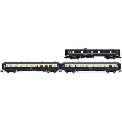 ARNOLD CIWL, Confezione da 3 unità Edelweiss Pullman Express, Set 1-2 (DD3, VP Fleche d'Or, VPC Étoile du Nord), EP; II Carrozze passeggeri ARNOLD CIWL, Confezione da 3 unità Edelweiss Pullman Express, Set 1-2 (DD3, VP Fleche d'Or, VPC Étoile du Nord), EP; II Carrozze passeggeri