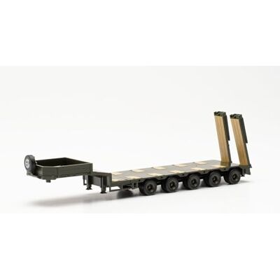 Herpa Camion modello Goldhofer semirimorchio semirimorchio con posteriore smussata e rampa, 5a, miniatura in scala 1:87, da collezione, made in Germany, plastica Herpa Camion modello Goldhofer semirimorchio semirimorchio con posteriore smussata e rampa, 5a, miniatura in scala 1:87, da collezione, made in Germany, plastica