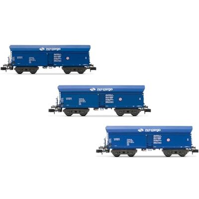ARNOLD PKP Cargo, vagoni merci autoscaricanti da 3 unità Falls, livrea blu, epVI ARNOLD PKP Cargo, vagoni merci autoscaricanti da 3 unità Falls, livrea blu, epVI
