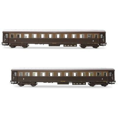 Rivarossi FS, Confezione da 2 unità Bz 33010 Tipo 1946 2A Classe, Una con Scompartimento 'Ristoro', Livrea Castano, Isabella, Episodio Iiib, Materiale Rotabile per Carrozze Rivarossi FS, Confezione da 2 unità Bz 33010 Tipo 1946 2A Classe, Una con Scompartimento 'Ristoro', Livrea Castano, Isabella, Episodio Iiib, Materiale Rotabile per Carrozze