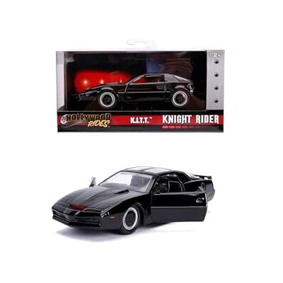 Jada Toys K.I.T.T. L'auto fantastica in metallo, scala 1:32, modello da collezione con porte a battente e pneumatici in gomma, replica ufficiale della serie per fan da 8 anni () Jada Toys K.I.T.T. L'auto fantastica in metallo, scala 1:32, modello da collezione con porte a battente e pneumatici in gomma, replica ufficiale della serie per fan da 8 anni ()