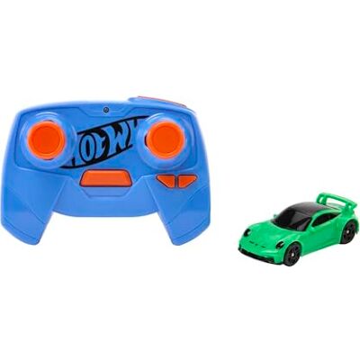 Hot Wheels Macchina Telecomandata Porsche 911 RC, veicolo in scala 1:64, ricarica con cavo USB, adattatore per terreni diversi e funzione turbo inclusi, giocattolo per bambini, 5+ anni, Hot Wheels Macchina Telecomandata Porsche 911 RC, veicolo in scala 1:64, ricarica con cavo USB, adattatore per terreni diversi e funzione turbo inclusi, giocattolo per bambini, 5+ anni,