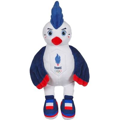 Gipsy Toys Peluche Gallo Team della Francia Olympique Peluche ufficiale con licenza, 50 cm, blu bianco e rosso Gipsy Toys Peluche Gallo Team della Francia Olympique Peluche ufficiale con licenza, 50 cm, blu bianco e rosso