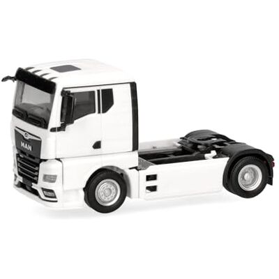 Herpa modello camion MAN TGX GN trattore stradale 2 assi, bianco, miniatura in scala 1:87, pezzo da collezione, Made in Germany, plastica Herpa modello camion MAN TGX GN trattore stradale 2 assi, bianco, miniatura in scala 1:87, pezzo da collezione, Made in Germany, plastica