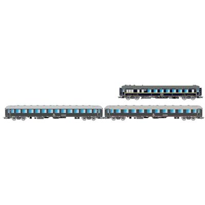 Rivarossi FS, confezione da 3 unità Rapido 904-905, WR CIWL 1925T Vestiboli UIC + UIC-X '68 1a classe + 2a classe grigio, striscia rossa, ep; carrozze passeggeri IVa Rivarossi FS, confezione da 3 unità Rapido 904-905, WR CIWL 1925T Vestiboli UIC + UIC-X '68 1a classe + 2a classe grigio, striscia rossa, ep; carrozze passeggeri IVa