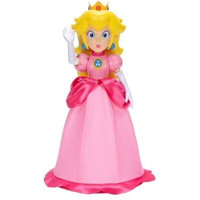 Super Mario Bambola articolata Bros Principessa Peach di Jakks Pacific, con licenza ufficiale, in posa con abito iconico e corona Regalo molto dettagliato Super Mario Bambola articolata Bros Principessa Peach di Jakks Pacific, con licenza ufficiale, in posa con abito iconico e corona Regalo molto dettagliato