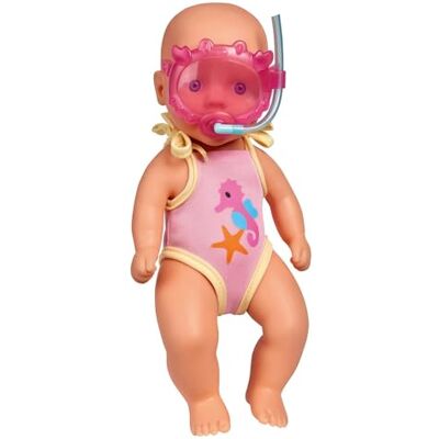 Simba New Born Bambola da Bagno in Vinile con Occhiali da Nuoto, 30 cm, a Partire dai 3 Anni in su Simba New Born Bambola da Bagno in Vinile con Occhiali da Nuoto, 30 cm, a Partire dai 3 Anni in su