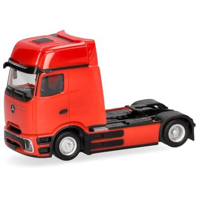 Herpa modello camion Mercedes-Benz eActros 600 ProCabin Gigaspace motrice 2 assi, rosso traffico, miniatura in scala 1:87, oggetto da collezione, Made in Germany, plastica Herpa modello camion Mercedes-Benz eActros 600 ProCabin Gigaspace motrice 2 assi, rosso traffico, miniatura in scala 1:87, oggetto da collezione, Made in Germany, plastica